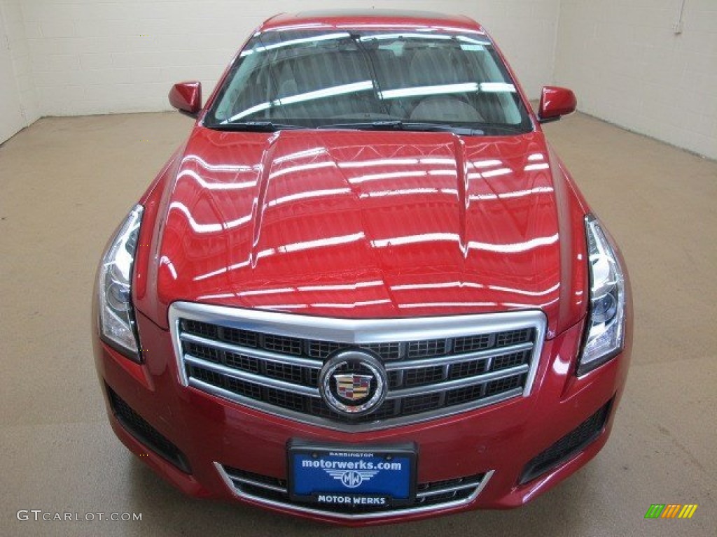 2014 ATS 2.0L Turbo AWD - Red Obsession Tintcoat / Light Platinum/Brownstone photo #2