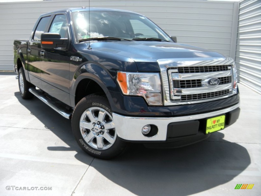 2014 F150 XLT SuperCrew - Blue Jeans / Steel Grey photo #1