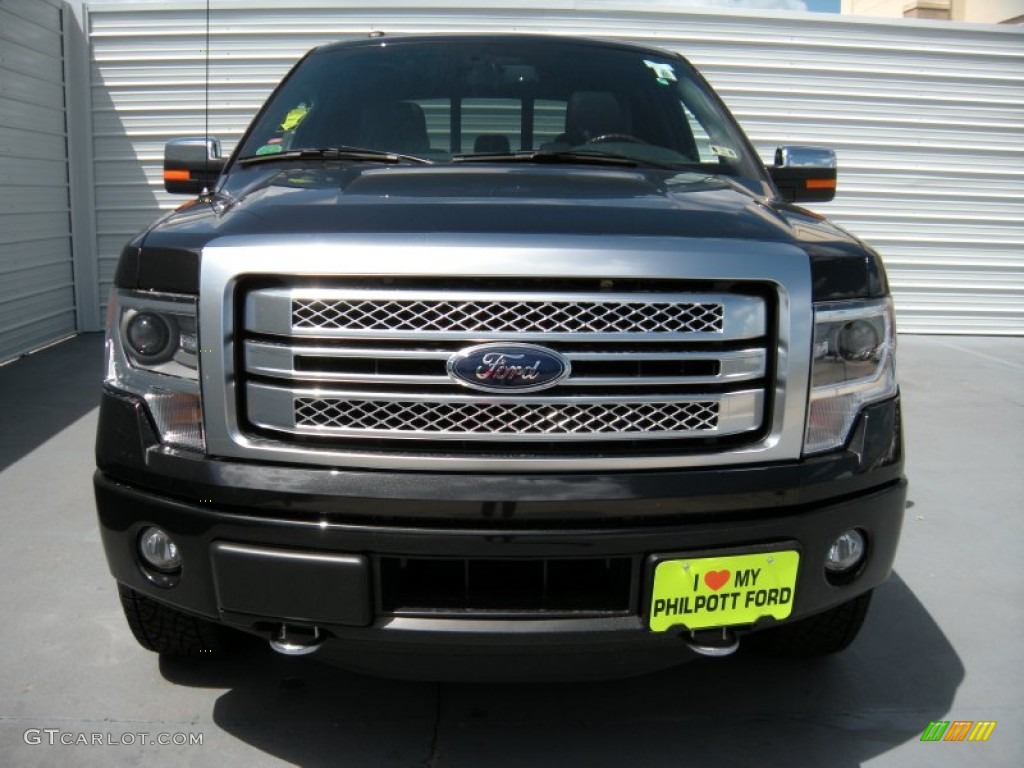 2014 F150 Platinum SuperCrew 4x4 - Tuxedo Black / Black photo #8