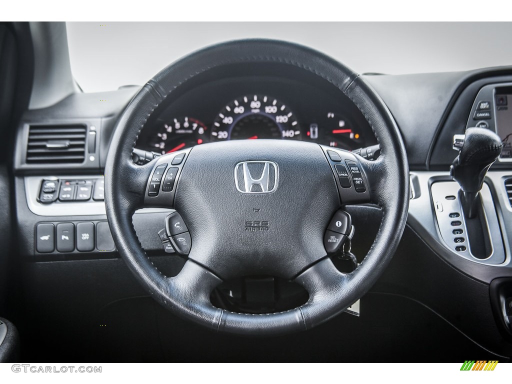 2009 Honda Odyssey Touring Black Steering Wheel Photo #94962416