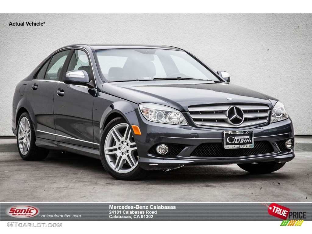 2008 C 350 Sport - Steel Grey Metallic / Grey/Black photo #1