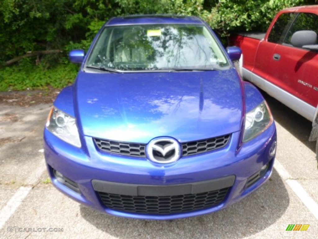 2007 CX-7 Grand Touring - Electric Blue Mica / Sand photo #2