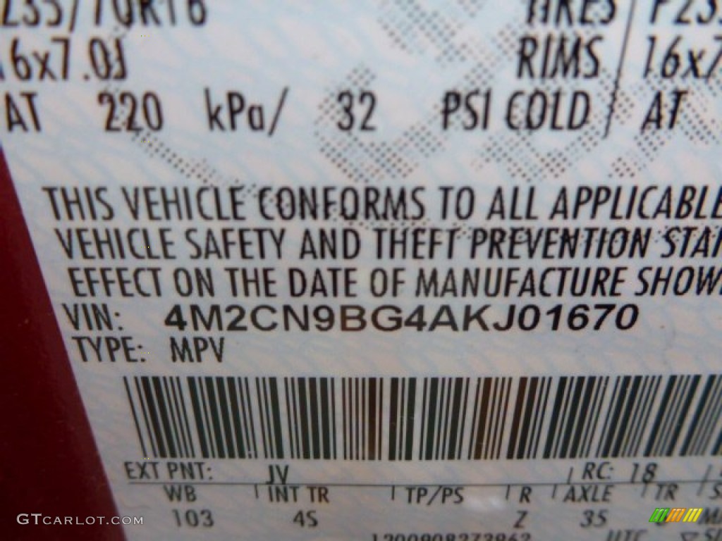 2010 Mariner V6 4WD - Sangria Red Metallic / Stone photo #3