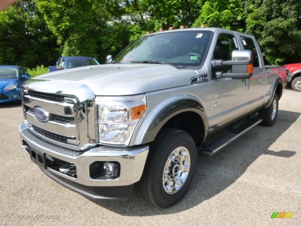 2015 F250 Super Duty Lariat Crew Cab 4x4 - Ingot Silver / Black photo #4