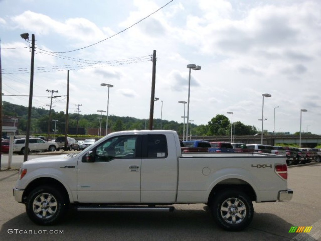 2014 F150 Lariat SuperCab 4x4 - White Platinum / Black photo #5