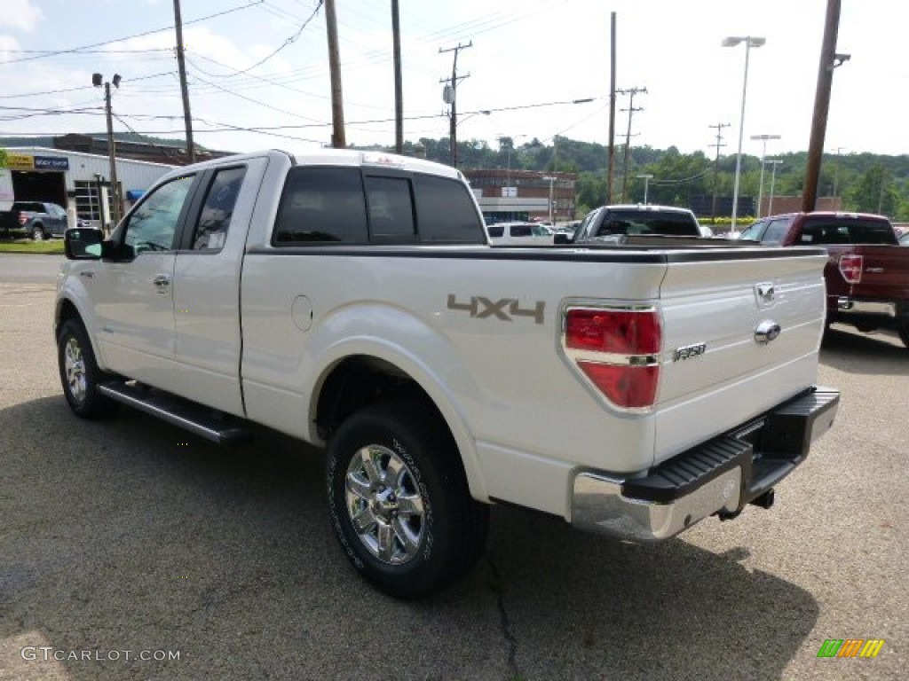 2014 F150 Lariat SuperCab 4x4 - White Platinum / Black photo #6