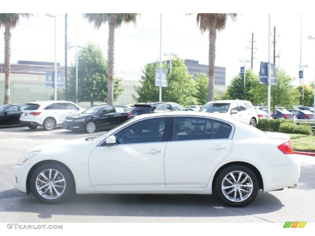 2008 G 35 Journey Sedan - Ivory Pearl White / Wheat photo #6