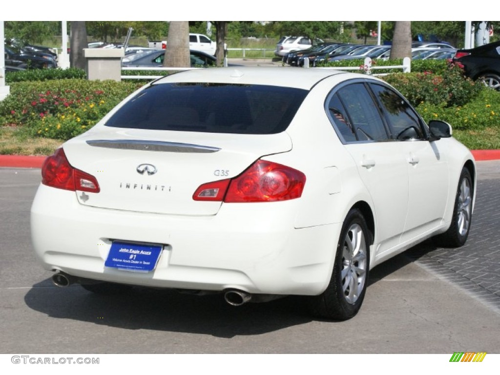 2008 G 35 Journey Sedan - Ivory Pearl White / Wheat photo #9