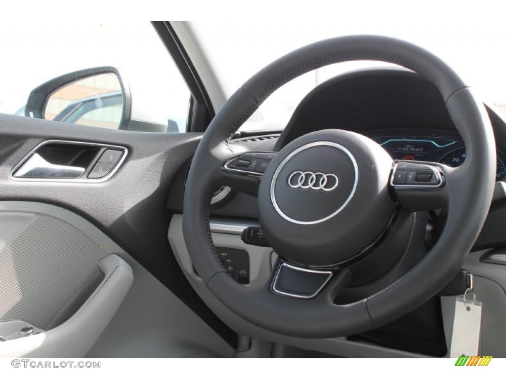 2015 Audi A3 1.8 Premium Titanium Gray Steering Wheel Photo #94973648