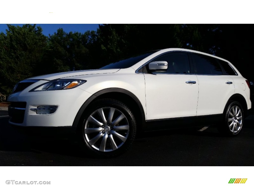 2009 CX-9 Grand Touring - Crystal White Pearl Mica / Sand photo #1