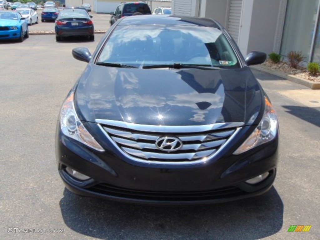 2011 Sonata Limited 2.0T - Midnight Black / Black photo #4