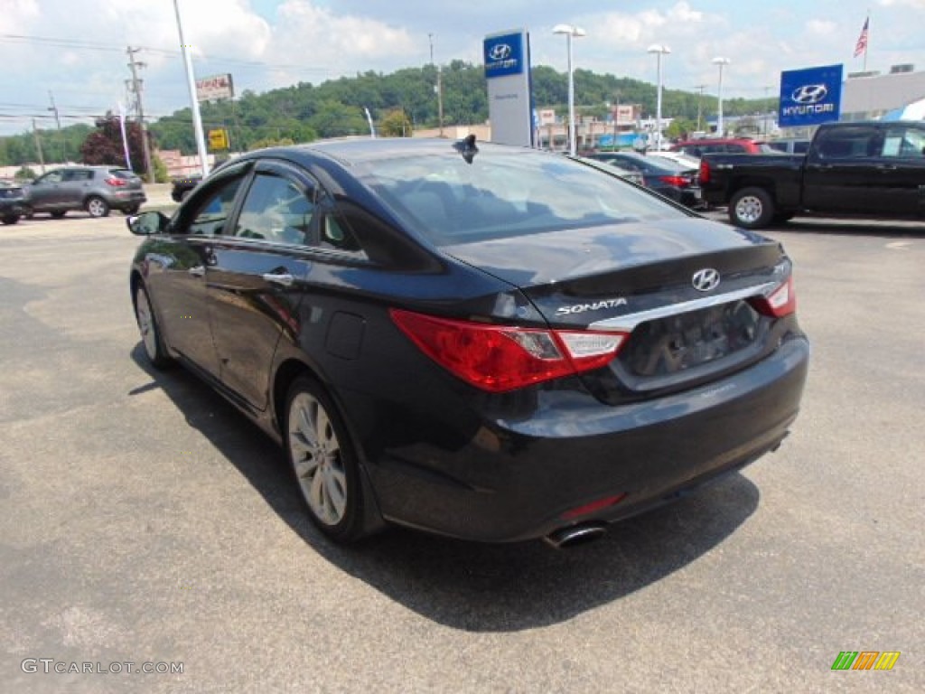 2011 Sonata Limited 2.0T - Midnight Black / Black photo #6