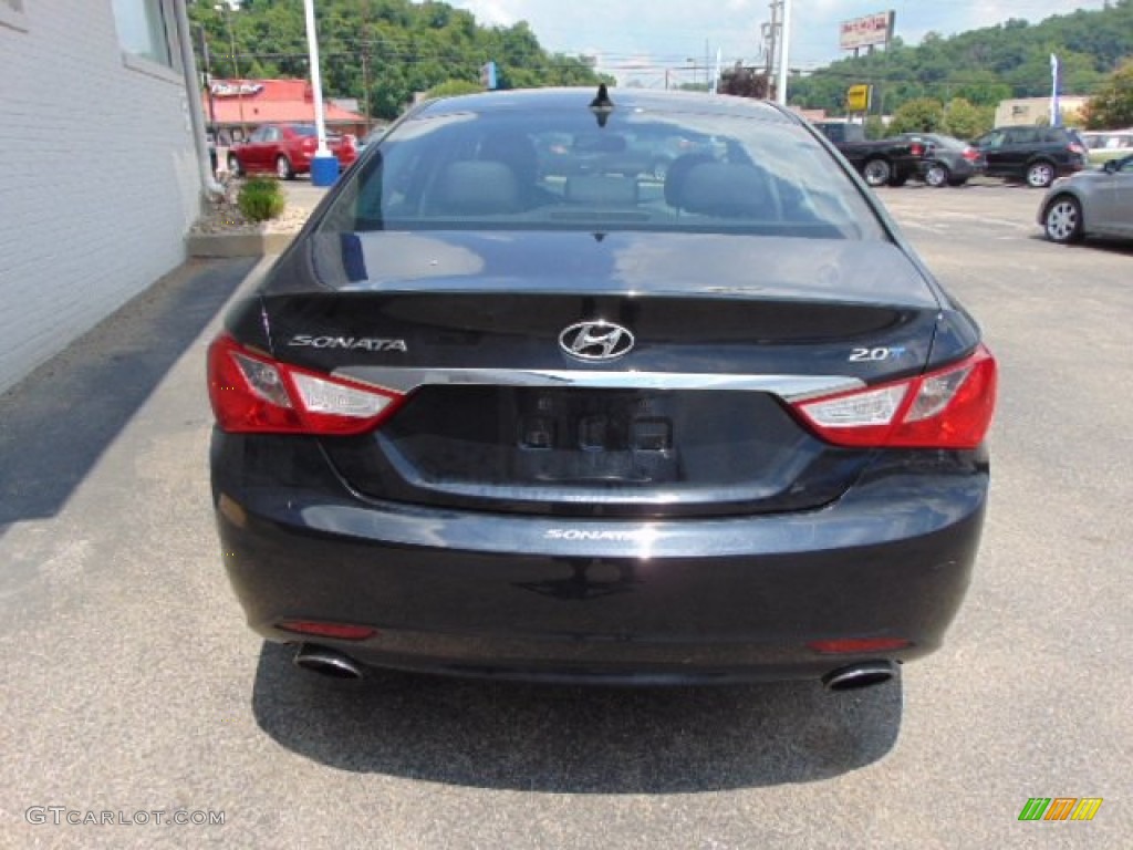 2011 Sonata Limited 2.0T - Midnight Black / Black photo #7