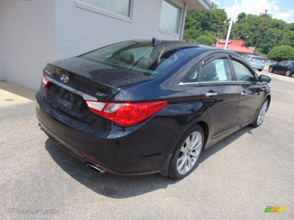 2011 Sonata Limited 2.0T - Midnight Black / Black photo #8