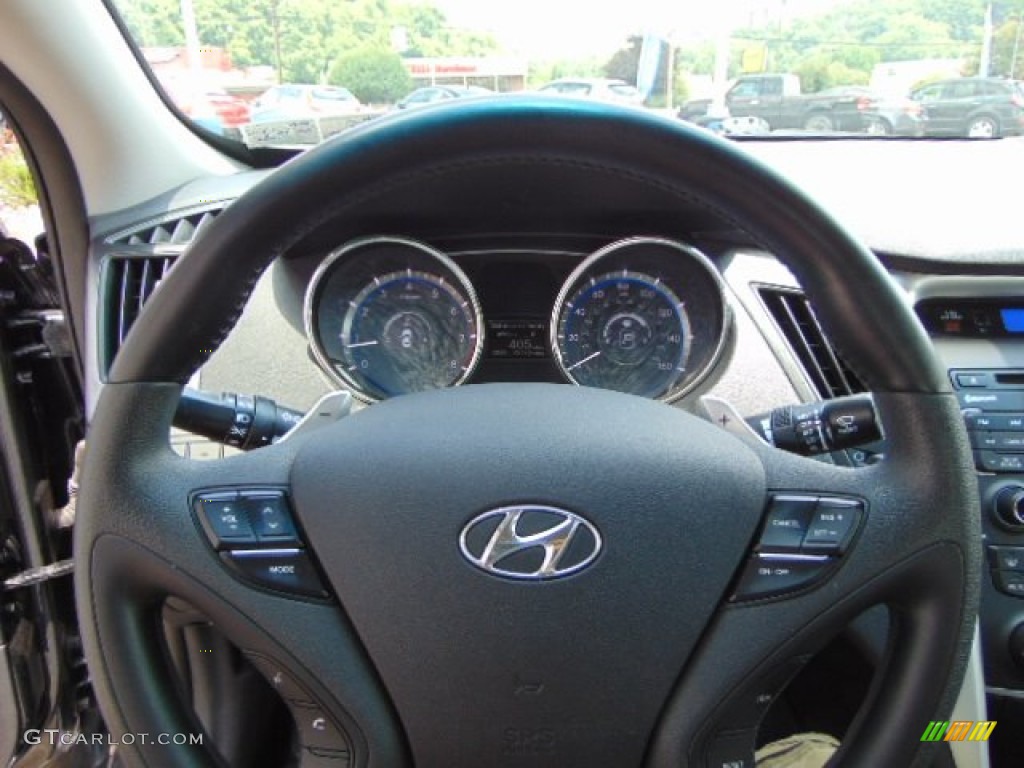 2011 Sonata Limited 2.0T - Midnight Black / Black photo #18