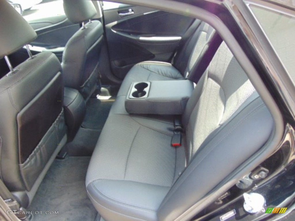 2011 Sonata Limited 2.0T - Midnight Black / Black photo #21