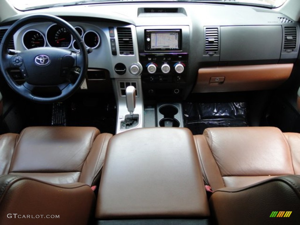 2007 Toyota Tundra Limited CrewMax Beige Dashboard Photo #94978694