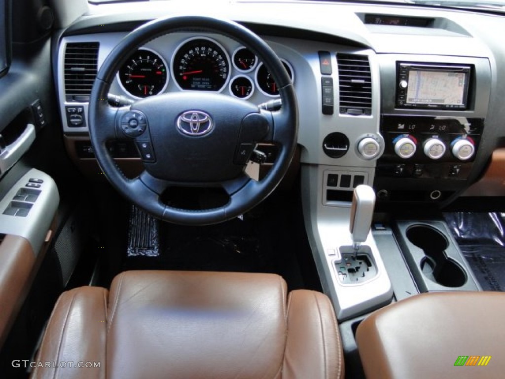 2007 Toyota Tundra Limited CrewMax Beige Dashboard Photo #94978720