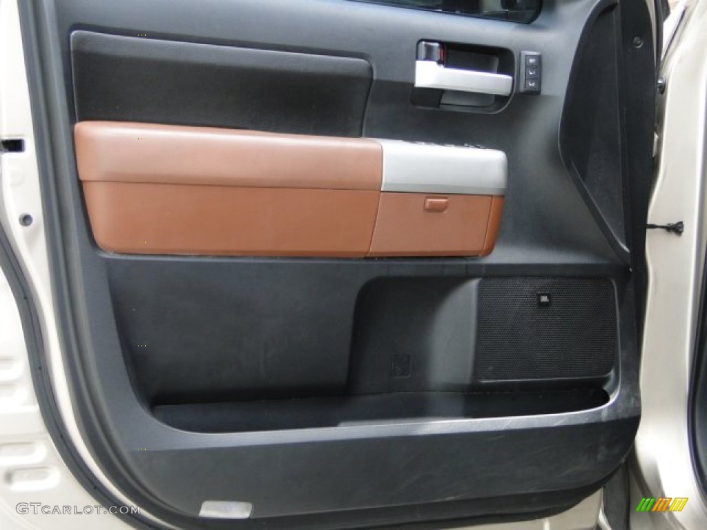 2007 Toyota Tundra Limited CrewMax Beige Door Panel Photo #94979312