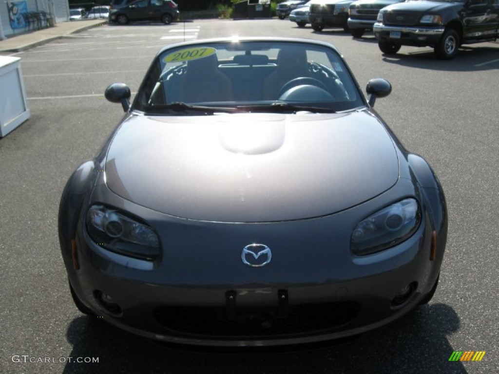 2007 MX-5 Miata Grand Touring Roadster - Galaxy Gray Mica / Tan photo #2