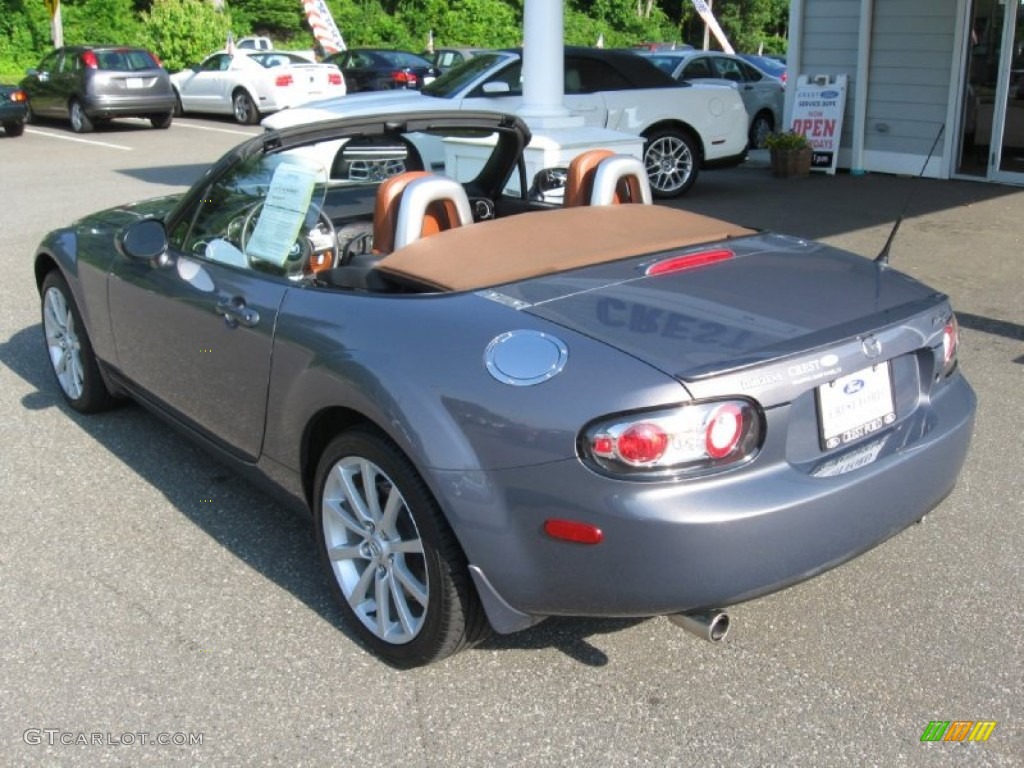 2007 MX-5 Miata Grand Touring Roadster - Galaxy Gray Mica / Tan photo #6