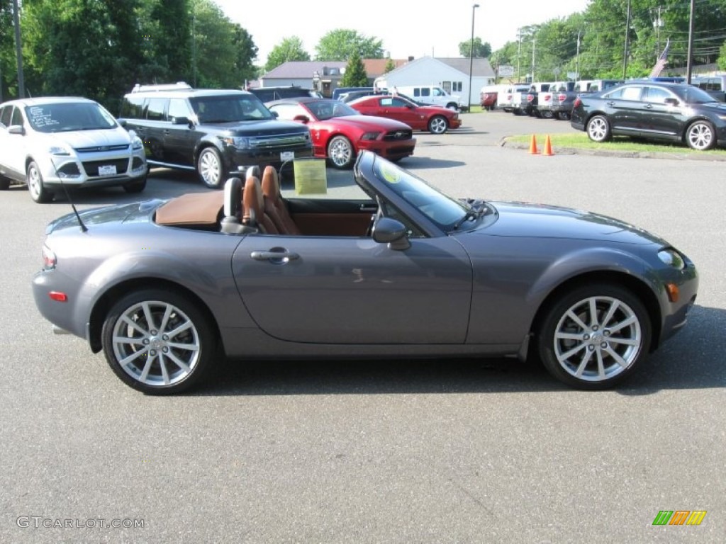 2007 MX-5 Miata Grand Touring Roadster - Galaxy Gray Mica / Tan photo #9