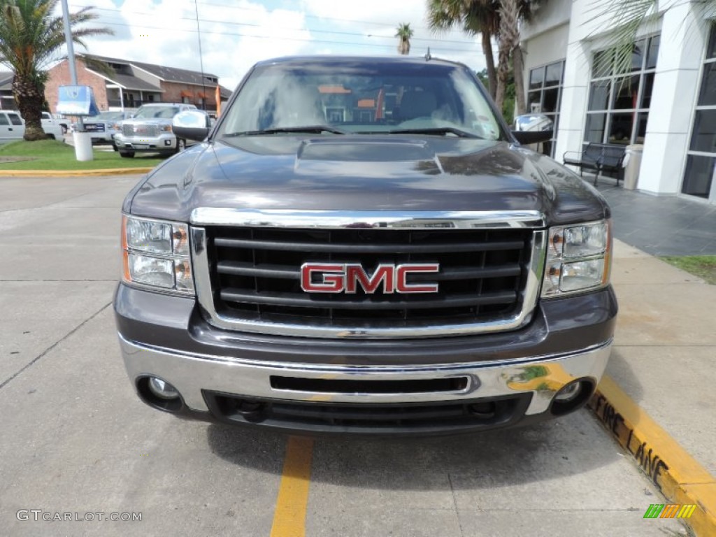 2010 Sierra 1500 SLE Crew Cab 4x4 - Storm Gray Metallic / Dark Titanium/Light Titanium photo #4