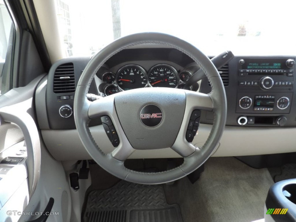 2010 Sierra 1500 SLE Crew Cab 4x4 - Storm Gray Metallic / Dark Titanium/Light Titanium photo #14