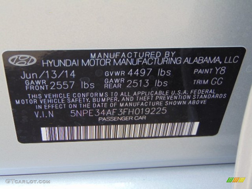 2015 Sonata Limited - Symphony Silver / Gray photo #20
