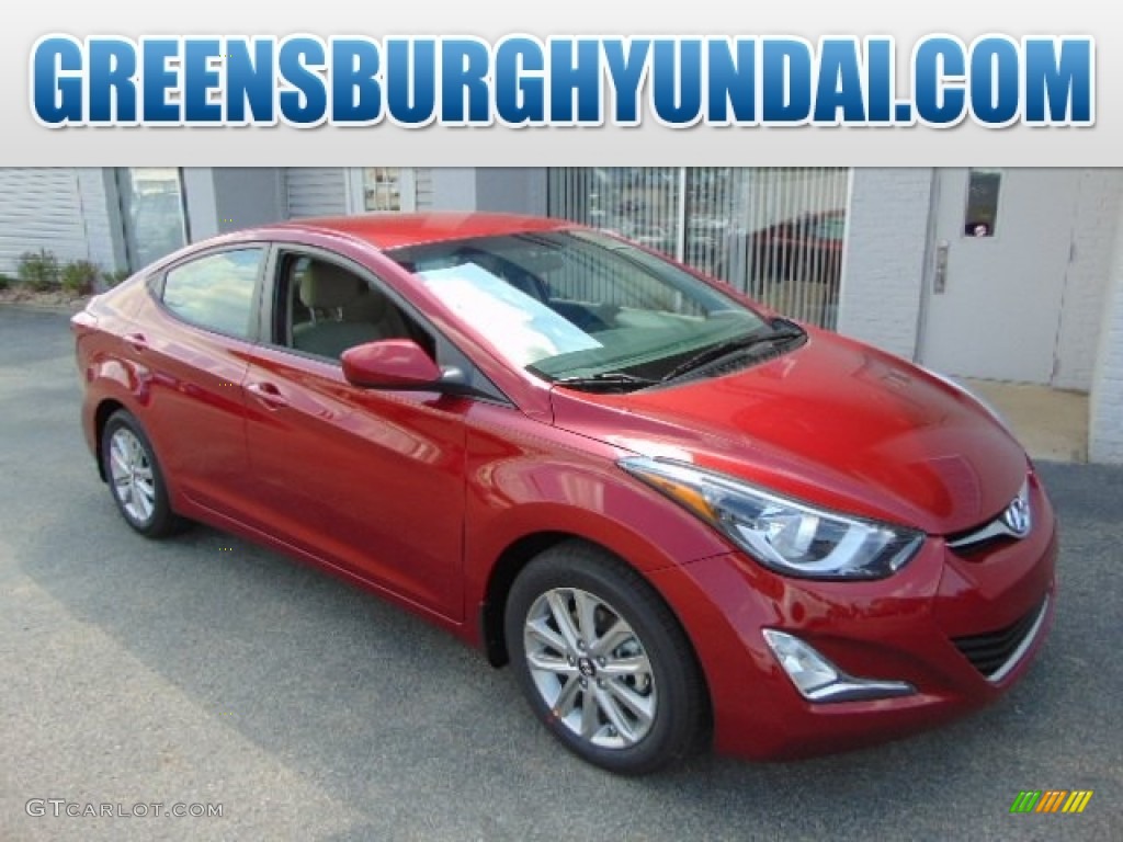 2015 Elantra SE Sedan - Venetian Red / Beige photo #1