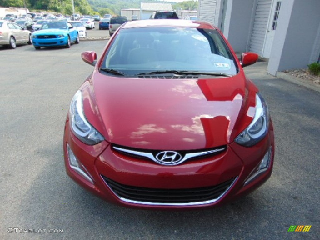 2015 Elantra SE Sedan - Venetian Red / Beige photo #4