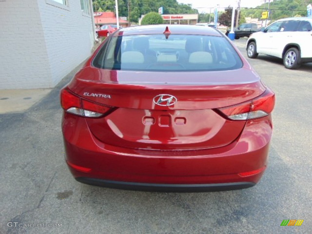 2015 Elantra SE Sedan - Venetian Red / Beige photo #6