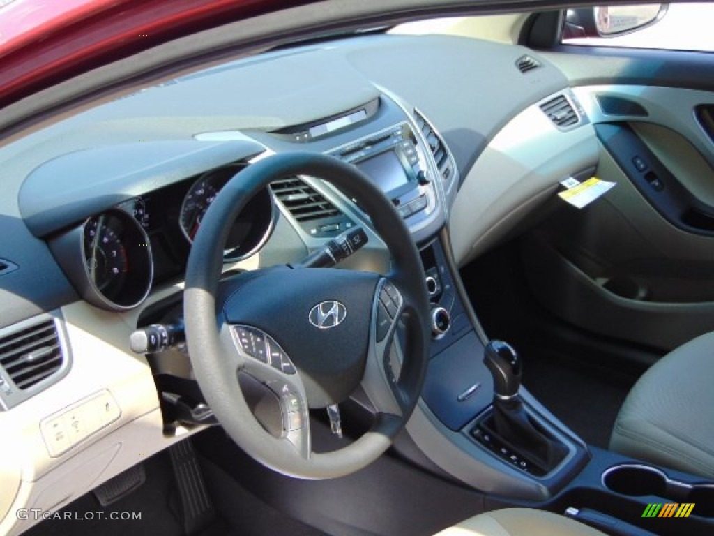 2015 Elantra SE Sedan - Venetian Red / Beige photo #8