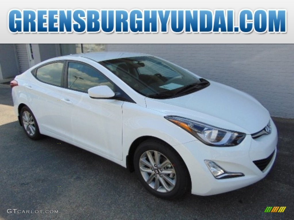 2015 Elantra SE Sedan - Quartz White Pearl / Gray photo #1