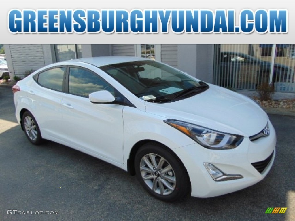 2015 Elantra SE Sedan - Quartz White Pearl / Gray photo #1