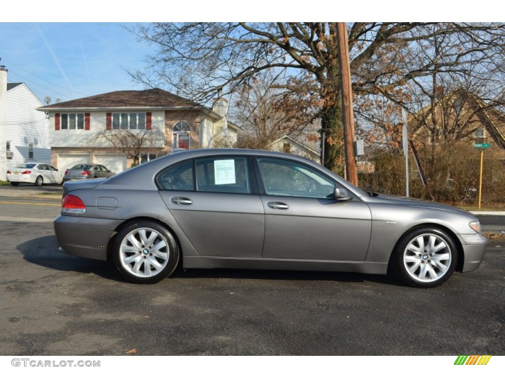 2003 7 Series 745i Sedan - Titanium Grey Metallic / Black/Natural Brown photo #4