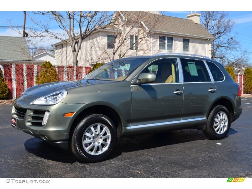 2008 Cayenne Tiptronic - Olive Green Metallic / Havanna/Sand Beige photo #3