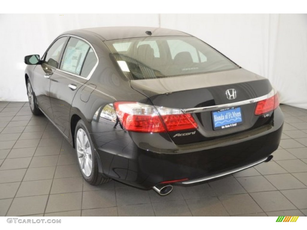 2014 Accord EX-L Sedan - Crystal Black Pearl / Black photo #5