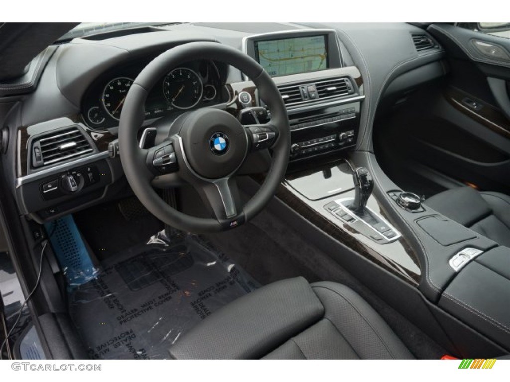 Black Interior 2015 BMW 6 Series 640i Gran Coupe Photo #94993178