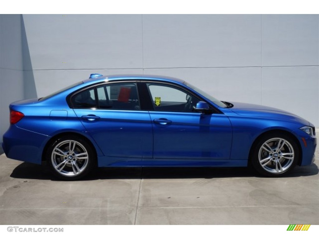 2014 3 Series 328i Sedan - Estoril Blue / Black photo #2