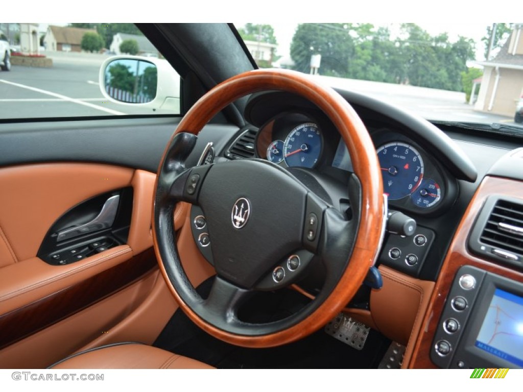 2006 Maserati Quattroporte Sport GT Cuoio Steering Wheel Photo #94994938