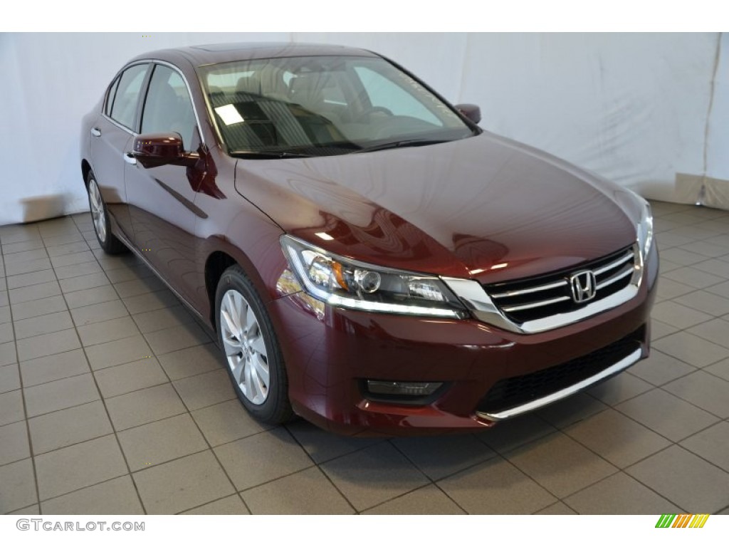 2014 Accord EX-L V6 Sedan - Basque Red Pearl II / Ivory photo #1