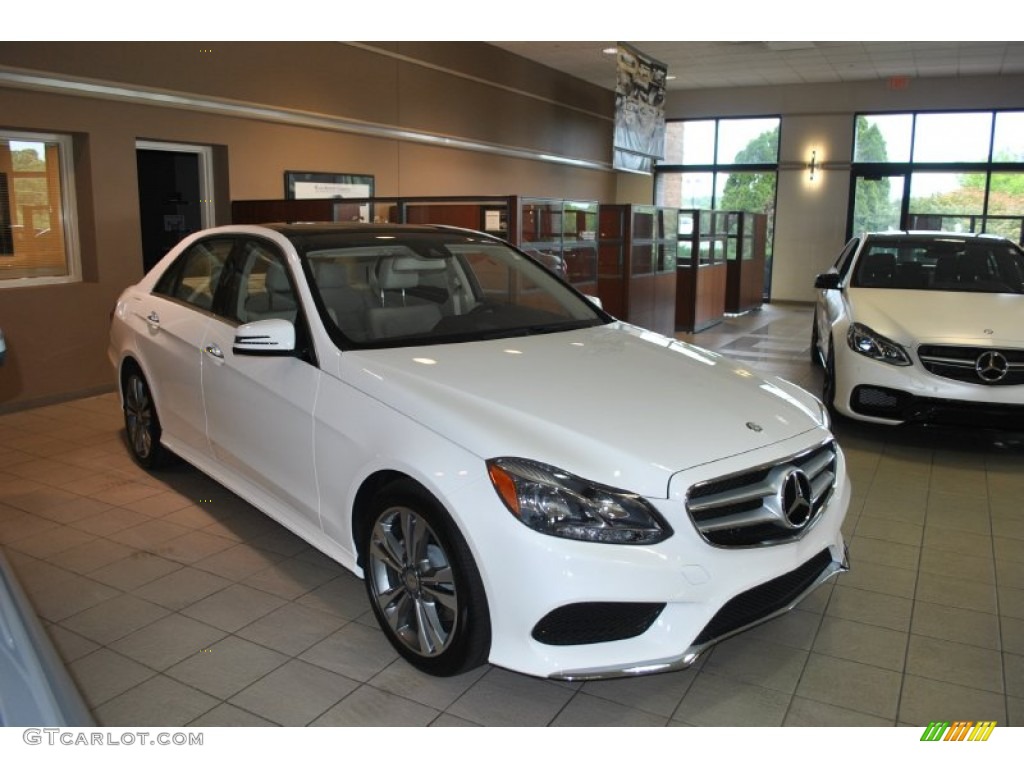 2014 E 350 4Matic Sedan - Polar White / Silk Beige/Espresso Brown photo #1