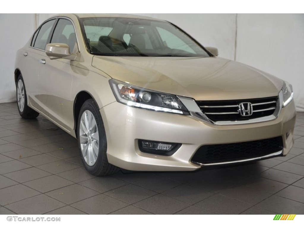 2014 Accord EX-L V6 Sedan - Champagne Frost Pearl / Ivory photo #1