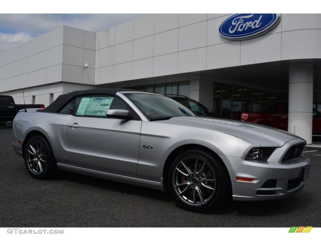 2014 Mustang GT Convertible - Ingot Silver / Charcoal Black photo #1