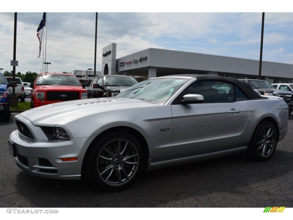2014 Mustang GT Convertible - Ingot Silver / Charcoal Black photo #3