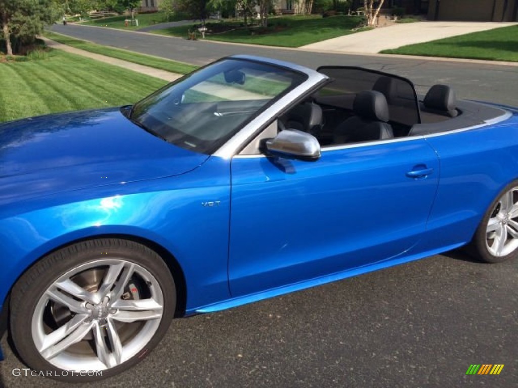 2010 S5 3.0 TFSI quattro Cabriolet - Sprint Blue Pearl Effect / Black Silk Nappa Leather photo #1