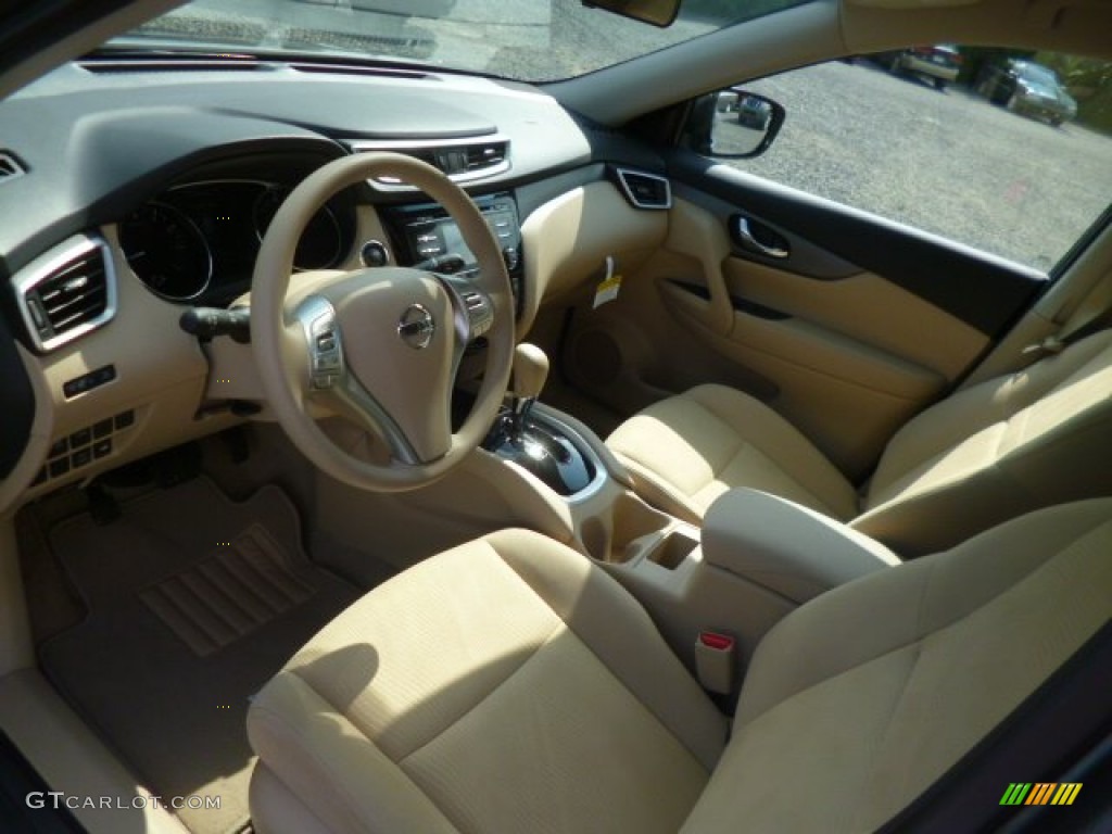 Almond Interior 2014 Nissan Rogue SV AWD Photo #95001343