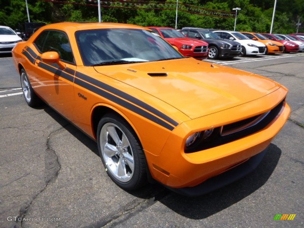 2014 Challenger R/T Classic - Header Orange / Dark Slate Gray photo #7