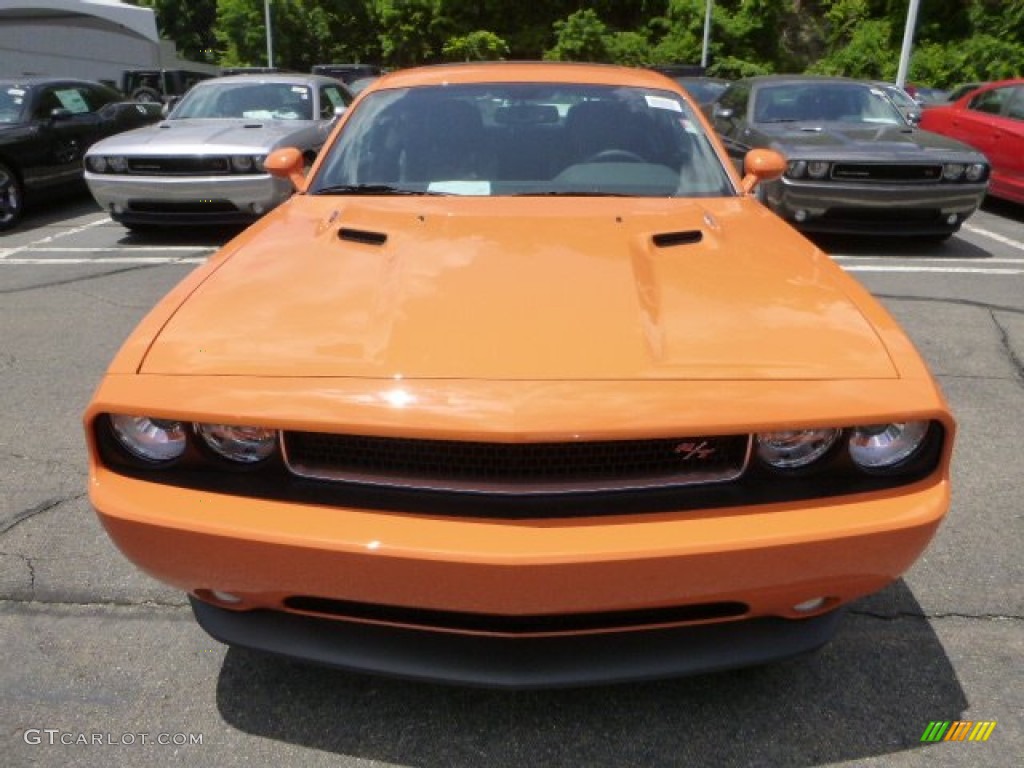 2014 Challenger R/T Classic - Header Orange / Dark Slate Gray photo #8